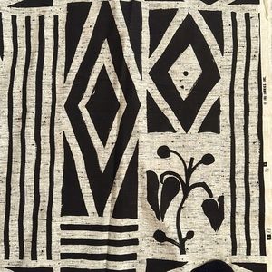 Striking black and cream 100% cotton print by JBJ Fabrics Inc.